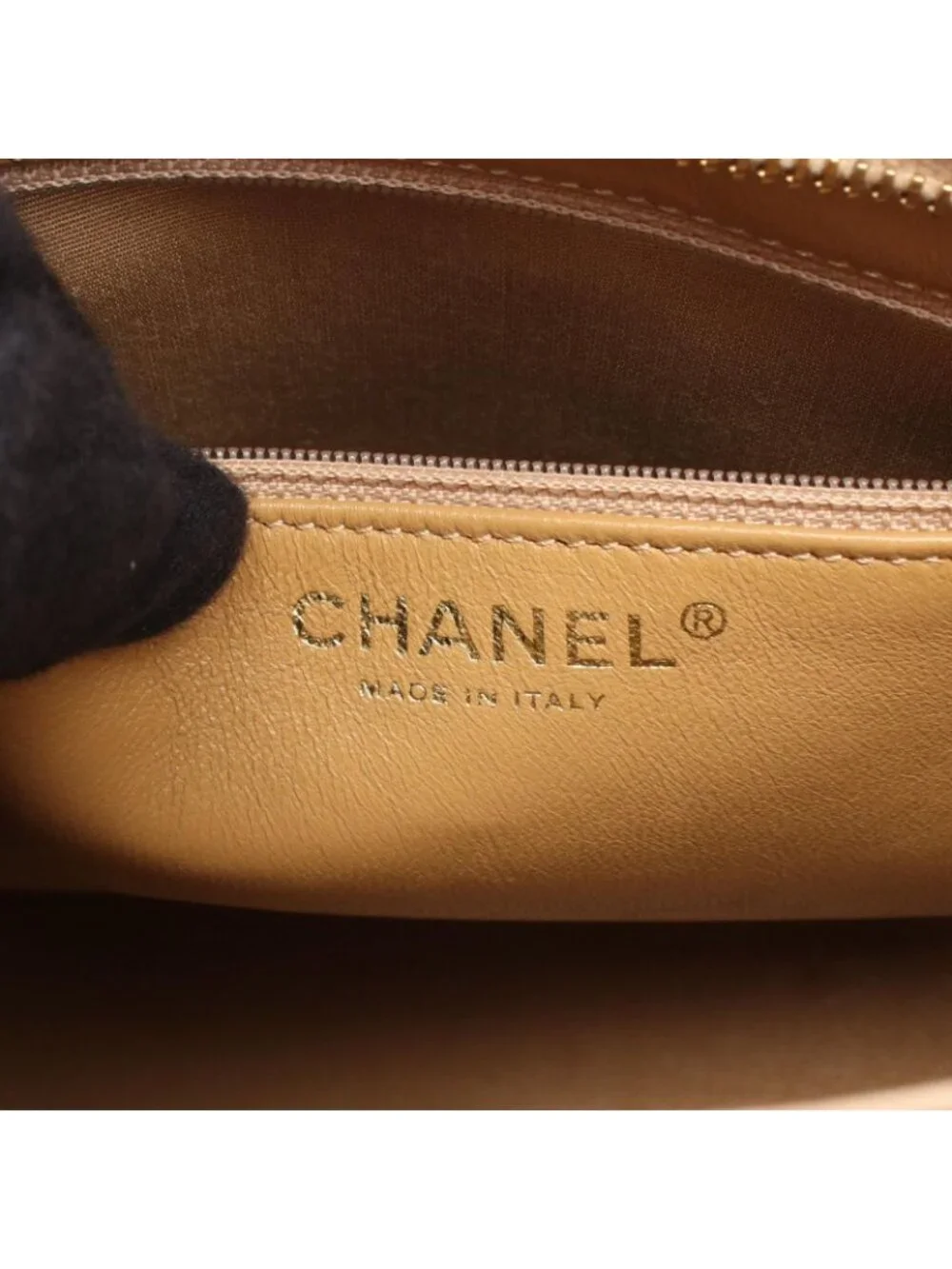 Chanel Tote Reissue Beige Caviar Leather